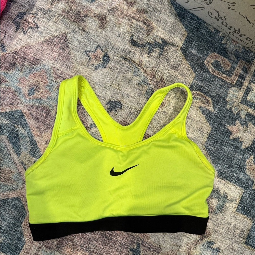 Nike Women's Neon Yellow Sports Bra